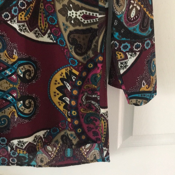 Gorgeous Burgundy Tunic Dress - Picture 3 of 3